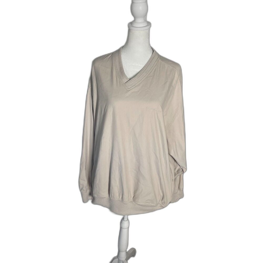 vintage Eddie Bauer Golf V-neck pullover long sleeve windshirt With Pockets M